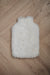  sheepskin hot water bottle cover, Super Soft, With Zip entry in White 