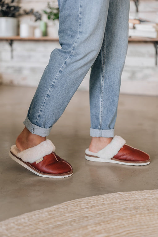 Womens Sheepskin Slipper with sole Slip on
