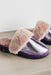 Women slippers in shiny purple