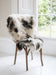 Icelandic natural spotted long sheepskin rug