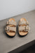 Front view of the vanilla sandals 