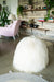 White Full Sheepskin Yoga / Exercise Ball in White.