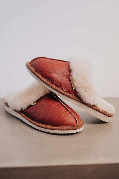 Womens Sheepskin Slipper with sole Slip on

