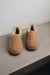 Tan coloured loafer style sheepskin slipper - Tomos front on view