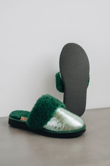 Sheepskin Slippers green Mule Westmorland Sheepskins
