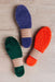 Lilac, Orange and Green AW22 colour Sheepskin Children's Cuttable Insoles. Cut to size. Wrapped in a cardboard informational sleave. All three insoles.