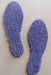 Lilac AW22 colour Sheepskin Children's Cuttable Insoles. Cut to size. Insoles layed out to show Sheepskin material.