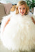 White Full Sheepskin Yoga / Exercise Ball. Child sat on top.