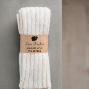 Soft and cosy leg warmers made from 65% wool and 35% alpaca, perfect for extra warmth in winter