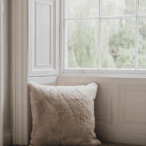 Large floor Cushion made from sheepskin on both sides. 
