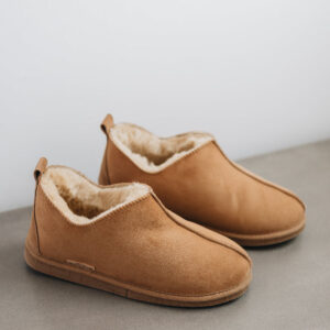 Hetty ankle-high merino sheepskin slippers - side view