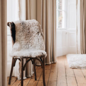 Icelandic Sheepskin Rug with Natural Dark Edges