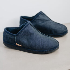 Real Sheep Skin Slippers for men with Demin outter