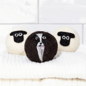 Sheep Dog design Wool Pet Play Ball by Little Beau Sheep