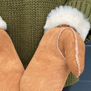 Sheepskin Mittens Womens Tan