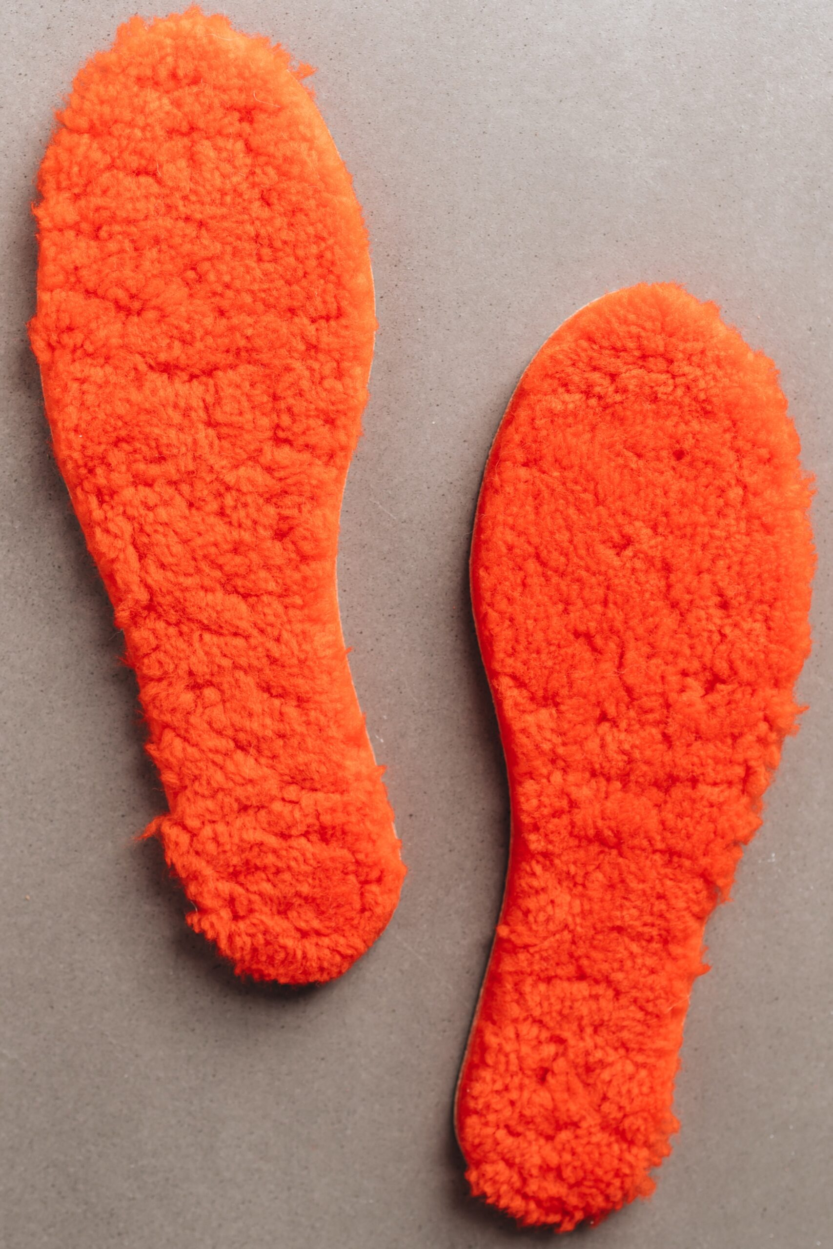 Orange Sheepskin and Cork Insoles Warm Soles®