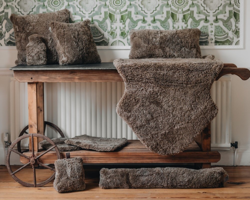 Waste Less interiors collection in a wheat brown colour