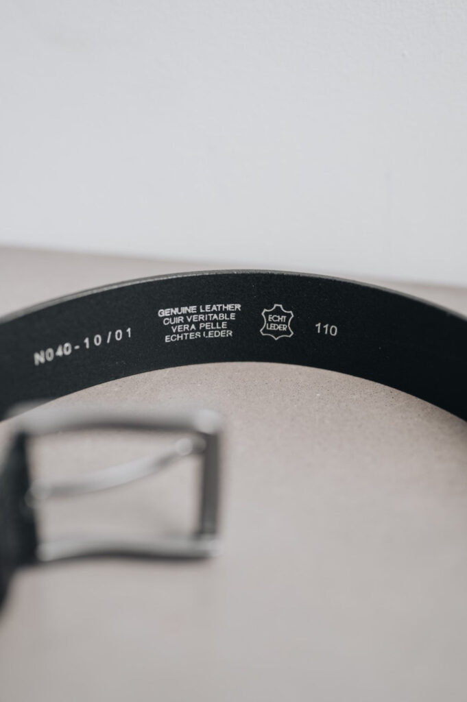 Full Grain Leather Belt- one piece not cardboard.