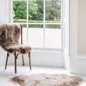 Taupe Long & Short Haired Icelandic Sheepskin Rug