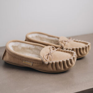 Mens Moccasin Slipper wool Line Warm feet