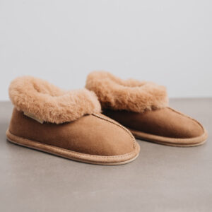 ORLA Childrens Sheepskin Slipper Boots with Sole
